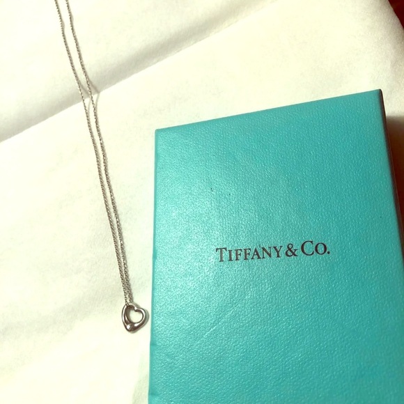 Tiffany & Co. silver open heart necklace - Picture 1 of 4